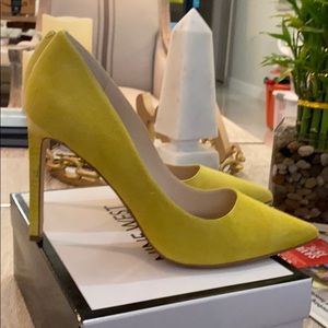 COPY - Nine West pump heel yellow suede new size …